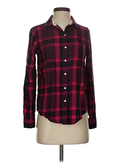 Pre-owned Lucky Brand Long Sleeve Button Down Shirt In Burgundy
