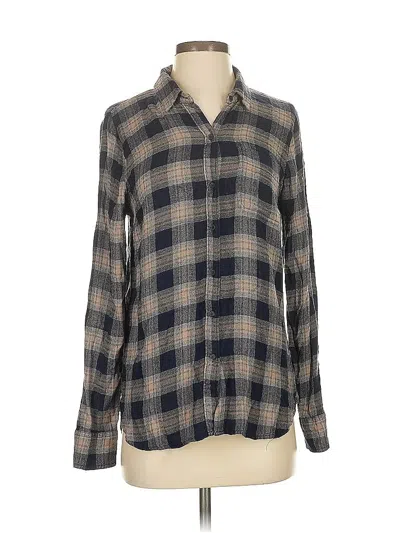 Pre-owned Lucky Brand Long Sleeve Button Down Shirt In Gray