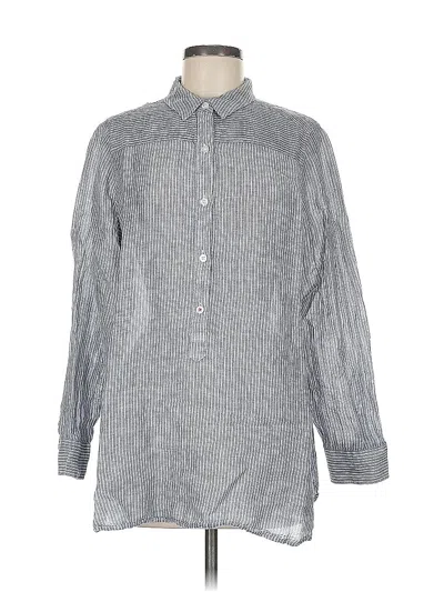 Pre-owned Lucky Brand Long Sleeve Button Down Shirt In Gray