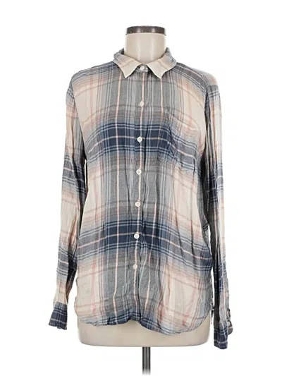 Pre-owned Lucky Brand Long Sleeve Button Down Shirt In Gray