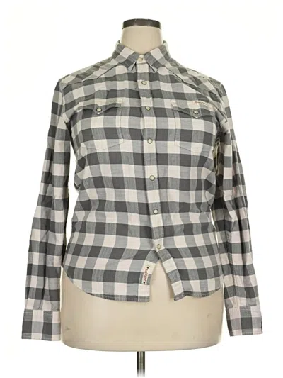 Pre-owned Lucky Brand Long Sleeve Button Down Shirt In Gray