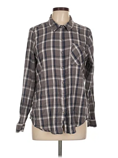 Pre-owned Lucky Brand Long Sleeve Button Down Shirt In Gray
