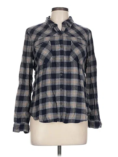 Pre-owned Lucky Brand Long Sleeve Button Down Shirt In Gray