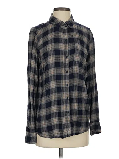 Pre-owned Lucky Brand Long Sleeve Button Down Shirt In Gray