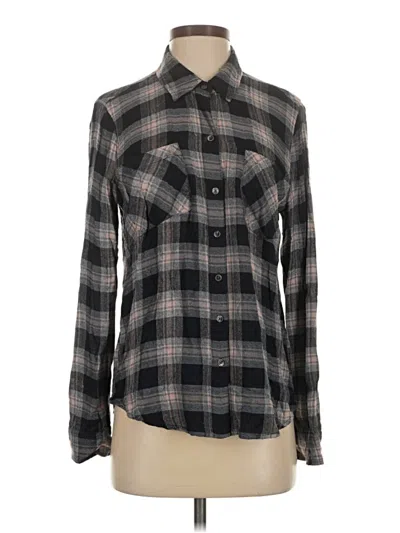 Pre-owned Lucky Brand Long Sleeve Button Down Shirt In Gray