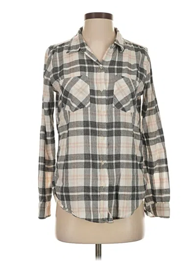 Pre-owned Lucky Brand Long Sleeve Button Down Shirt In Gray