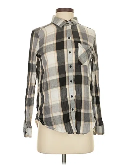Pre-owned Lucky Brand Long Sleeve Button Down Shirt In Gray