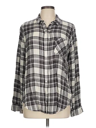 Pre-owned Lucky Brand Long Sleeve Button Down Shirt In Gray