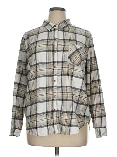 Pre-owned Lucky Brand Long Sleeve Button Down Shirt In Gray