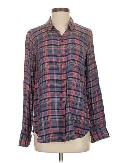 Pre-owned Lucky Brand Long Sleeve Button Down Shirt In Gray