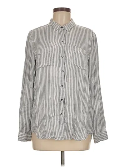 Pre-owned Lucky Brand Long Sleeve Button Down Shirt In Gray