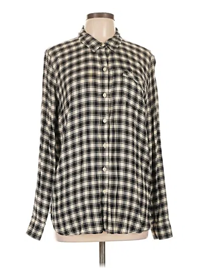 Pre-owned Lucky Brand Long Sleeve Button Down Shirt In Gray