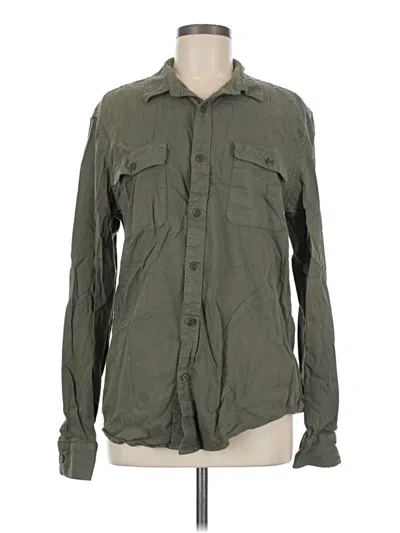 Pre-owned Lucky Brand Long Sleeve Button Down Shirt In Green