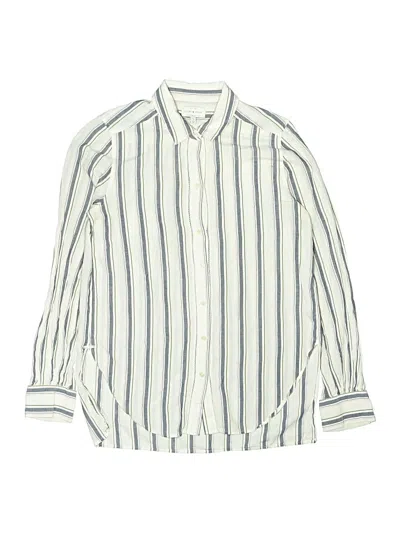 Pre-owned Lucky Brand Kids' Long Sleeve Button Down Shirt In Ivory