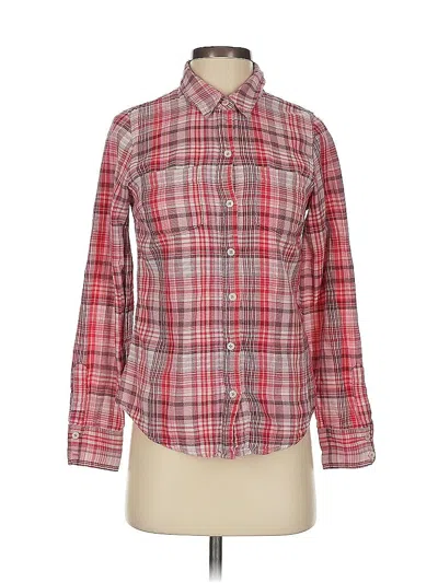 Pre-owned Lucky Brand Long Sleeve Button Down Shirt In Red