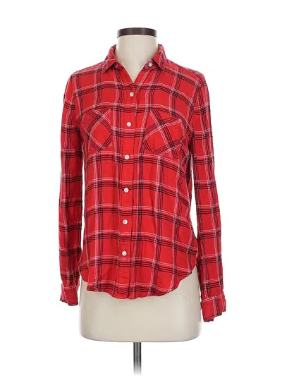 Pre-owned Lucky Brand Long Sleeve Button Down Shirt In Red