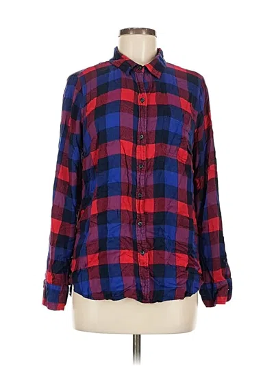 Pre-owned Lucky Brand Long Sleeve Button Down Shirt In Red