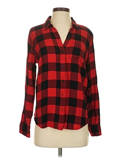 Pre-owned Lucky Brand Long Sleeve Button Down Shirt In Red