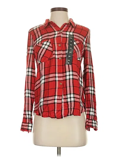 Pre-owned Lucky Brand Long Sleeve Button Down Shirt In Red