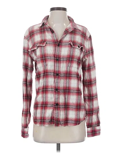 Pre-owned Lucky Brand Long Sleeve Button Down Shirt In Red