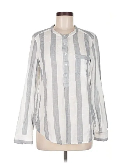 Pre-owned Lucky Brand Long Sleeve Button Down Shirt In Silver
