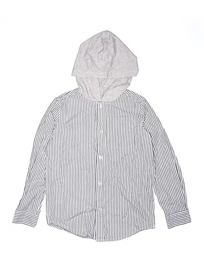 Pre-owned Lucky Brand Kids' Long Sleeve Button Down Shirt In Silver