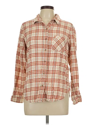 Pre-owned Lucky Brand Long Sleeve Button Down Shirt In Tan