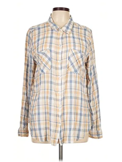 Pre-owned Lucky Brand Long Sleeve Button Down Shirt In Tan