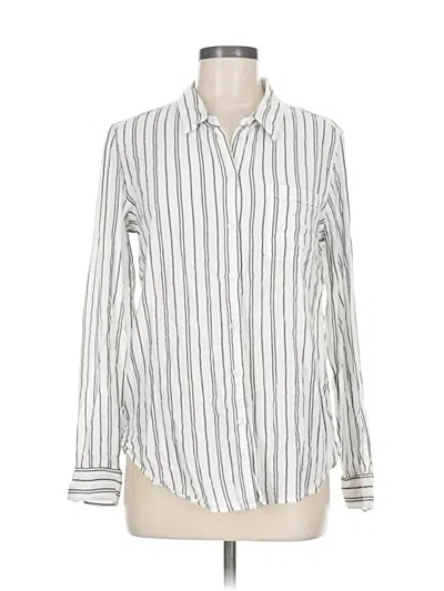 Pre-owned Lucky Brand Long Sleeve Button Down Shirt In White