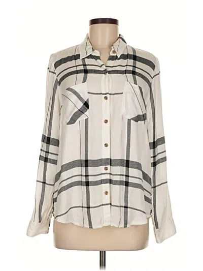 Pre-owned Lucky Brand Long Sleeve Button Down Shirt In White