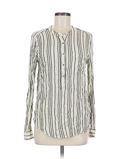 Pre-owned Lucky Brand Long Sleeve Button Down Shirt In White