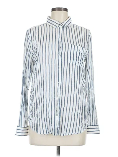 Pre-owned Lucky Brand Long Sleeve Button Down Shirt In White
