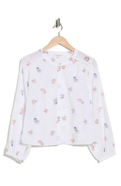 Lucky Brand Long Sleeve Button-up Shirt In White