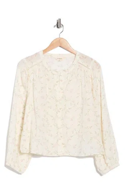 Lucky Brand Long Sleeve Button-up Shirt In White