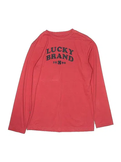 Pre-owned Lucky Brand Kids' Long Sleeve T-shirt In Red