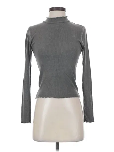 Pre-owned Lucky Brand Long Sleeve Top Gray Turtleneck Tops