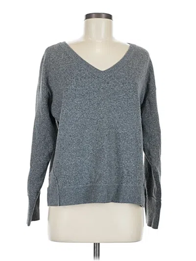 Pre-owned Lucky Brand Long Sleeve Top Gray V Neck Tops
