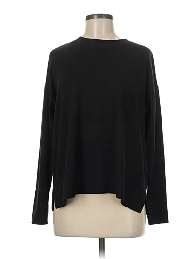 Pre-owned Lucky Brand Long Sleeve T-shirt In Black