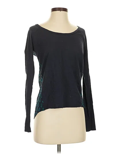 Pre-owned Lucky Brand Long Sleeve T-shirt In Black