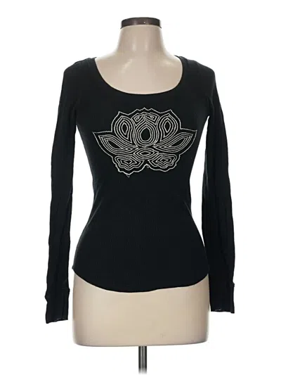 Pre-owned Lucky Brand Long Sleeve T-shirt In Black