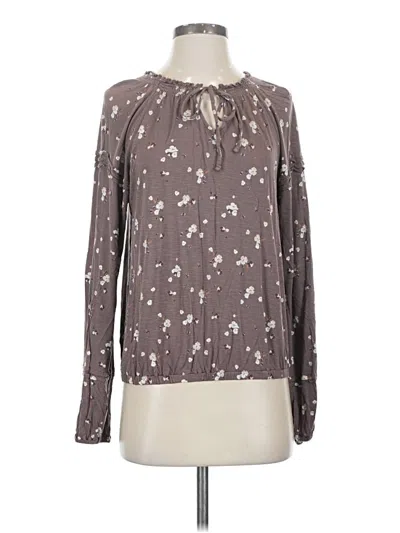 Pre-owned Lucky Brand Long Sleeve T-shirt In Brown