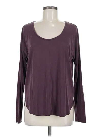Pre-owned Lucky Brand Long Sleeve T-shirt In Burgundy