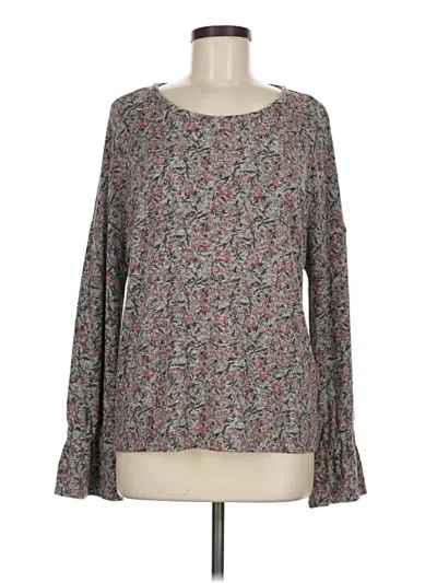 Pre-owned Lucky Brand Long Sleeve T-shirt In Gray