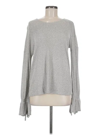 Pre-owned Lucky Brand Long Sleeve T-shirt In Gray