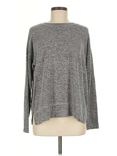 Pre-owned Lucky Brand Long Sleeve T-shirt In Gray