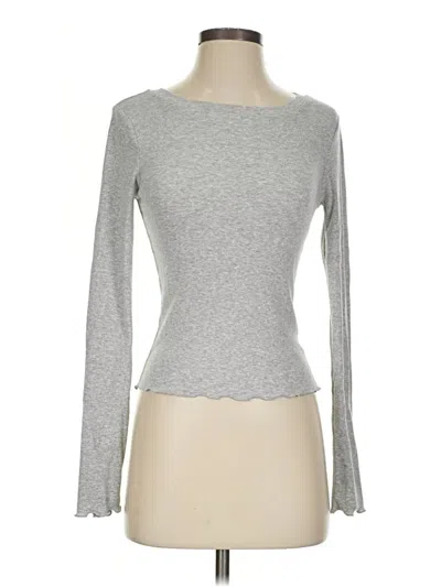 Pre-owned Lucky Brand Long Sleeve T-shirt In Gray