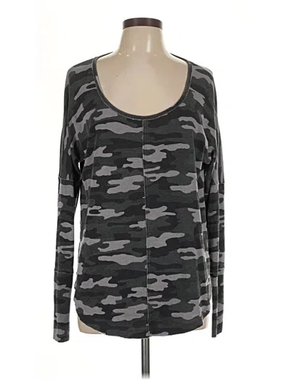 Pre-owned Lucky Brand Long Sleeve T-shirt In Gray