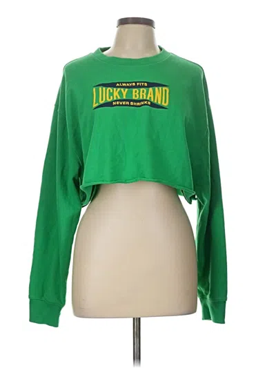 Pre-owned Lucky Brand Long Sleeve T-shirt In Green