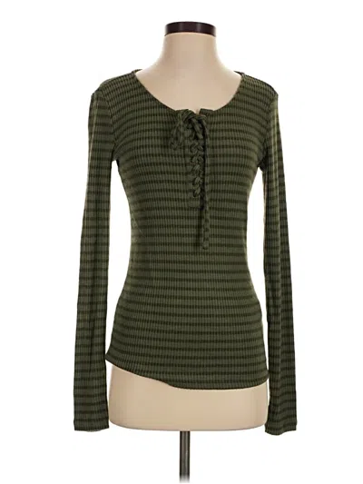 Pre-owned Lucky Brand Long Sleeve T-shirt In Green