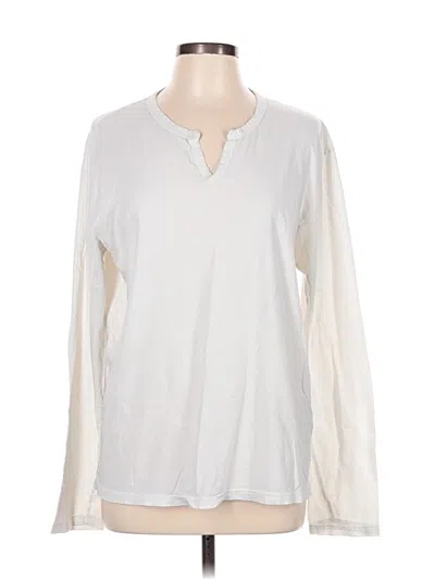 Pre-owned Lucky Brand Long Sleeve T-shirt In White
